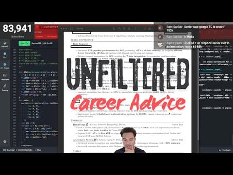 Unfiltered Career Advice for 90 Minutes Straight