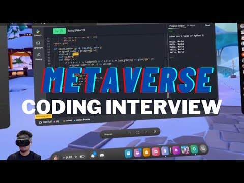 FIRST EVER METAVERSE CODING INTERVIEW!!